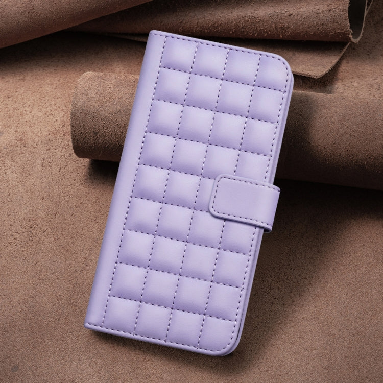 For iPhone SE 2024 Square Texture Leather Phone Case(Purple) - More iPhone Cases by buy2fix | Online Shopping UK | buy2fix