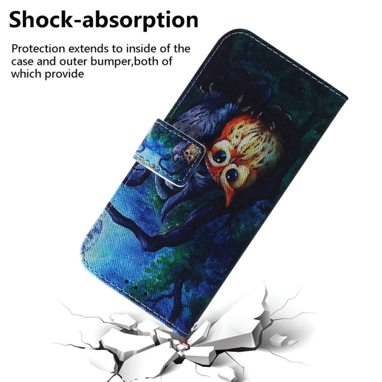 For Samsung Galaxy S25 5G Coloured Drawing Flip Leather Phone Case(Oil Painting Owl) - Galaxy S25 5G Cases by buy2fix | Online Shopping UK | buy2fix