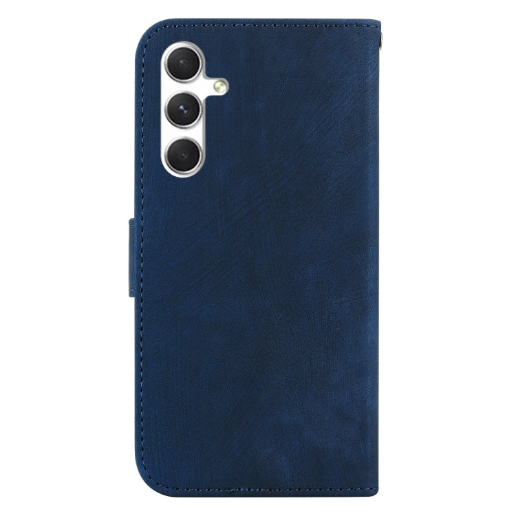 For Samsung Galaxy S25 5G Little Tiger Embossed Leather Phone Case(Dark Blue) - Galaxy S25 5G Cases by buy2fix | Online Shopping UK | buy2fix