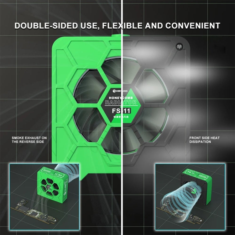 Mijing FS-11 Cooling + UV Curing + Smoke Extraction Honeycomb Radiating Fan(Green) - Others by MIJING | Online Shopping UK | buy2fix