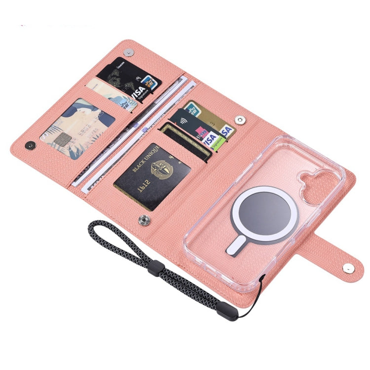 For iPhone 14 Pro Max ViLi GHA-C Series RFID MagSafe Magnetic Flip Leather Phone Case(Pink) - iPhone 14 Pro Max Cases by ViLi | Online Shopping UK | buy2fix