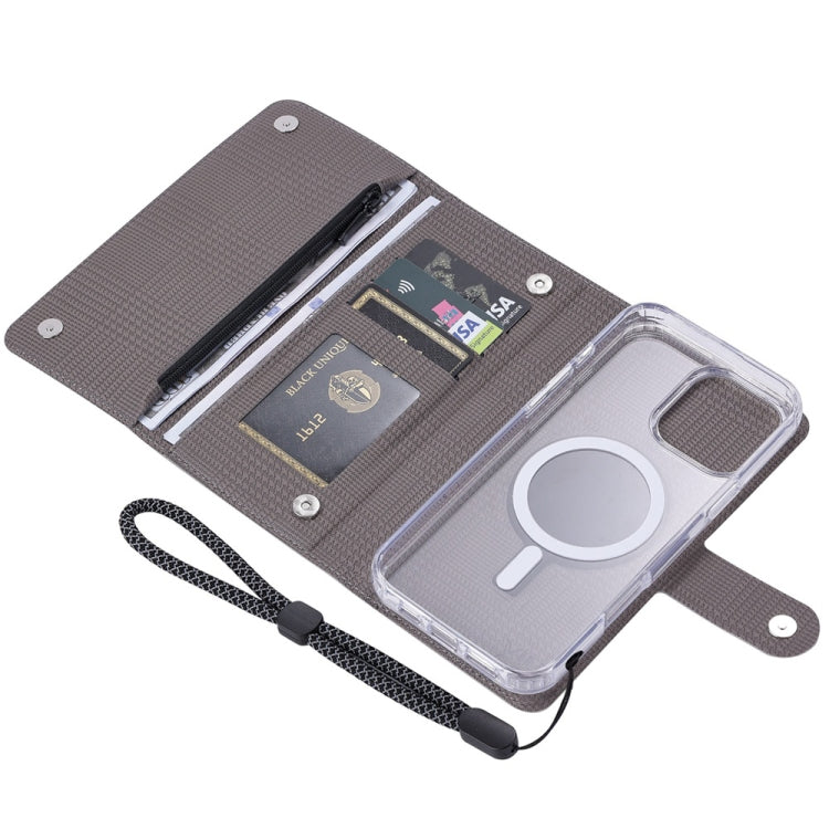 For iPhone 14 Pro ViLi GHB-C Series RFID MagSafe Magnetic Flip Leather Phone Case(Grey) - iPhone 14 Pro Cases by ViLi | Online Shopping UK | buy2fix