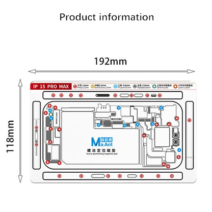 For iPhone 13 Pro MaAnt Double-sided Screw Positioning Flexible Soft Magnetic Pad - Magnetic Screws Mat by buy2fix | Online Shopping UK | buy2fix