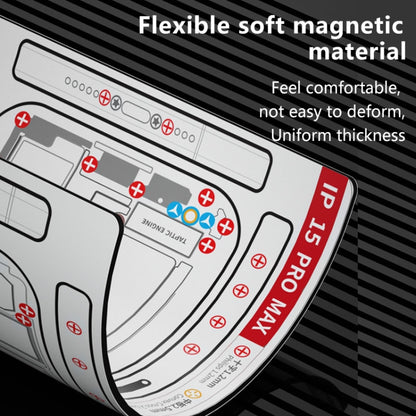 For iPhone 15 Pro Max MaAnt Double-sided Screw Positioning Flexible Soft Magnetic Pad - Magnetic Screws Mat by buy2fix | Online Shopping UK | buy2fix