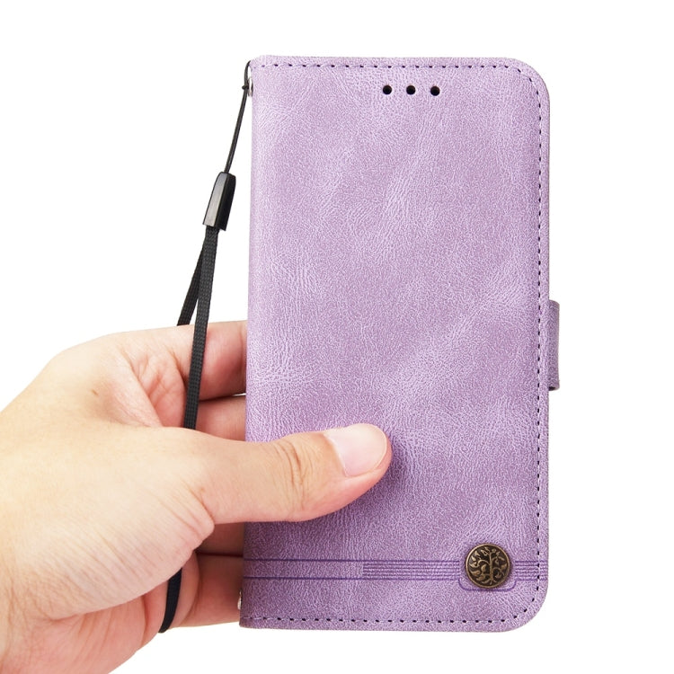 For Redmi K70 Ultra Skin Feel Life Tree Metal Button Leather Phone Case(Purple) - Xiaomi Cases by buy2fix | Online Shopping UK | buy2fix