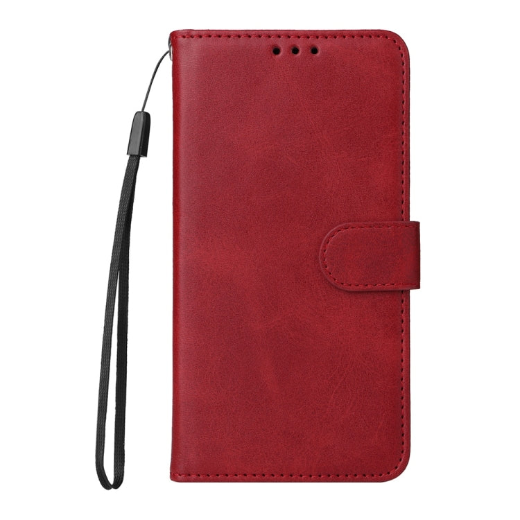 For Samsung Galaxy S25 5G Classic Calf Texture Flip Leather Phone Case(Red) - Galaxy S25 5G Cases by buy2fix | Online Shopping UK | buy2fix