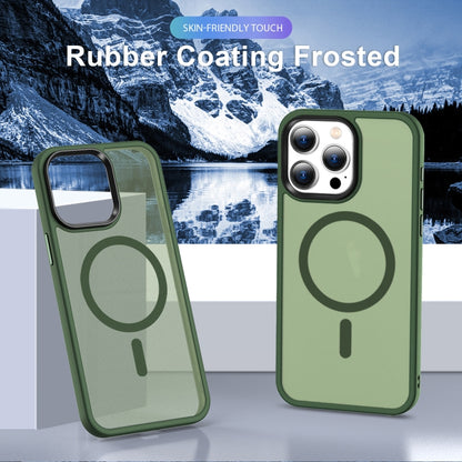 For iPhone 15 Plus MagSafe Magnetic Skin Feel Frosted Phone Case(Dark Green) - iPhone 15 Plus Cases by buy2fix | Online Shopping UK | buy2fix