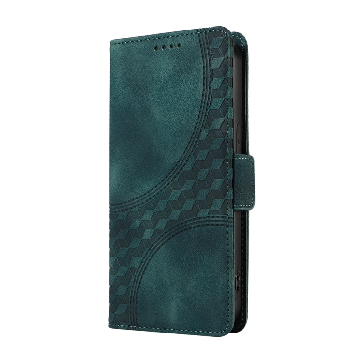 For OnePlus 13 Embossed Rhombus Starry Leather Phone Case(Green) - OnePlus Cases by buy2fix | Online Shopping UK | buy2fix