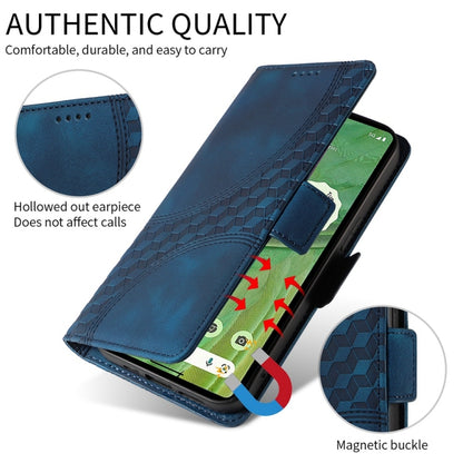 For Samsung Galaxy S25+ 5G Embossed Rhombus Starry Leather Phone Case(Blue) - Galaxy S25+ 5G Cases by buy2fix | Online Shopping UK | buy2fix