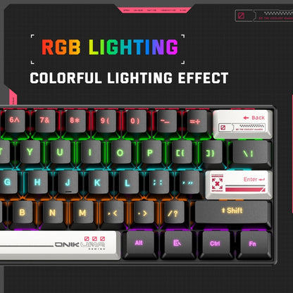 ONIKUMA G55 61 Keys RGB Colorful Lighting Wired Gaming Mechanical Keyboard(Black) - Wired Keyboard by ONIKUMA | Online Shopping UK | buy2fix