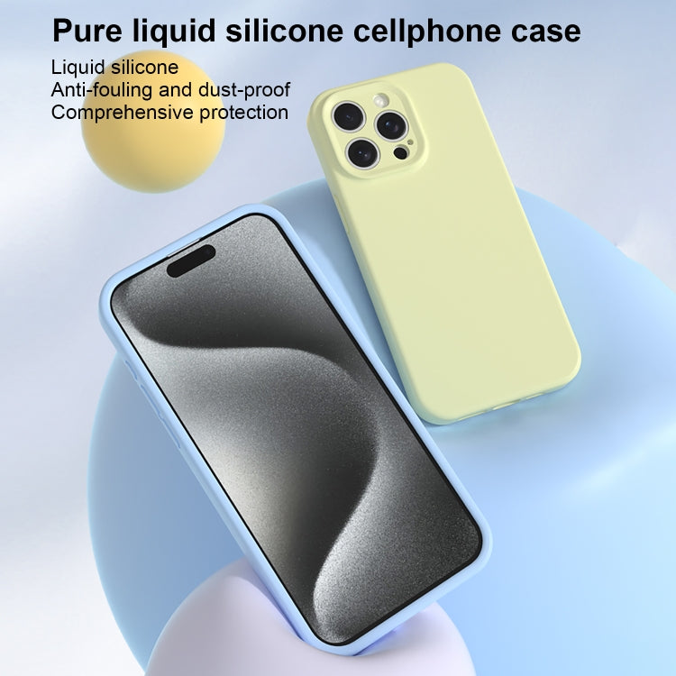 For iPhone 16 Plus Precise Hole Liquid Silicone Jelly Color Full Coverage Phone Case(Moss Green) - iPhone 16 Plus Cases by buy2fix | Online Shopping UK | buy2fix