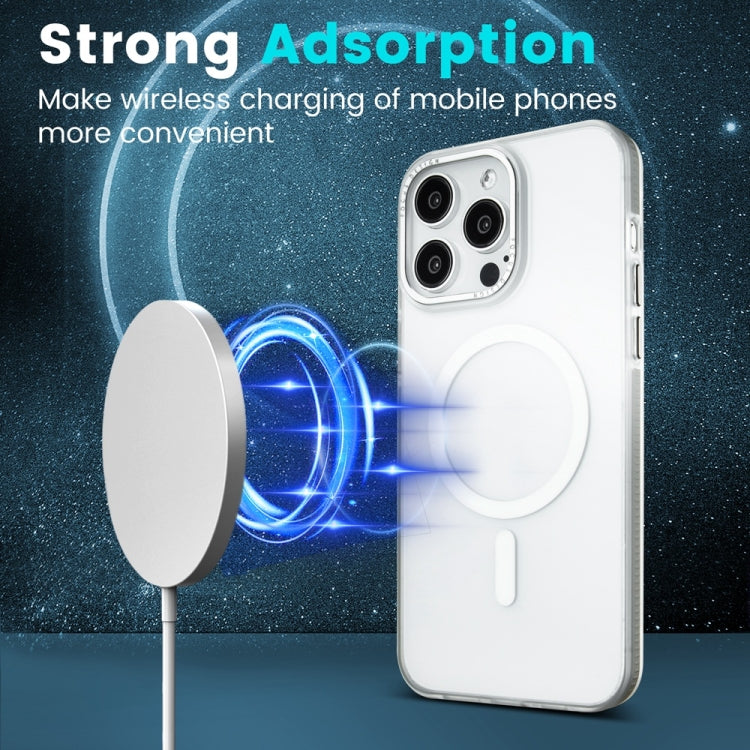 For iPhone 13 Color Edge Skin Feel Frosted MagSafe Magnetic Phone Case(White) - iPhone 13 Cases by buy2fix | Online Shopping UK | buy2fix