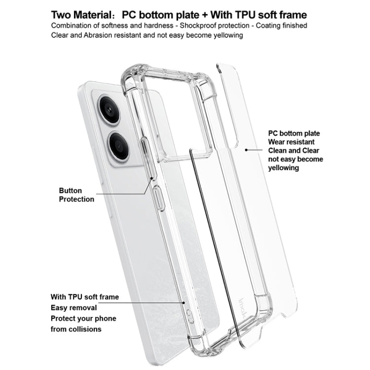 For Redmi Note 13 Pro 5G IMAK Space Shield PC + TPU Airbag Shockproof Phone Case(Transparent) - Xiaomi Cases by imak | Online Shopping UK | buy2fix