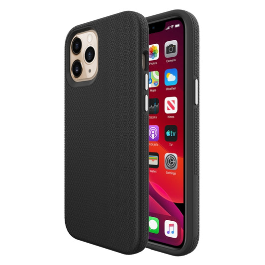 For iPhone 12 Pro Max Triangle Armor Texture TPU + PC Case(Black) - iPhone 12 Pro Max Cases by buy2fix | Online Shopping UK | buy2fix