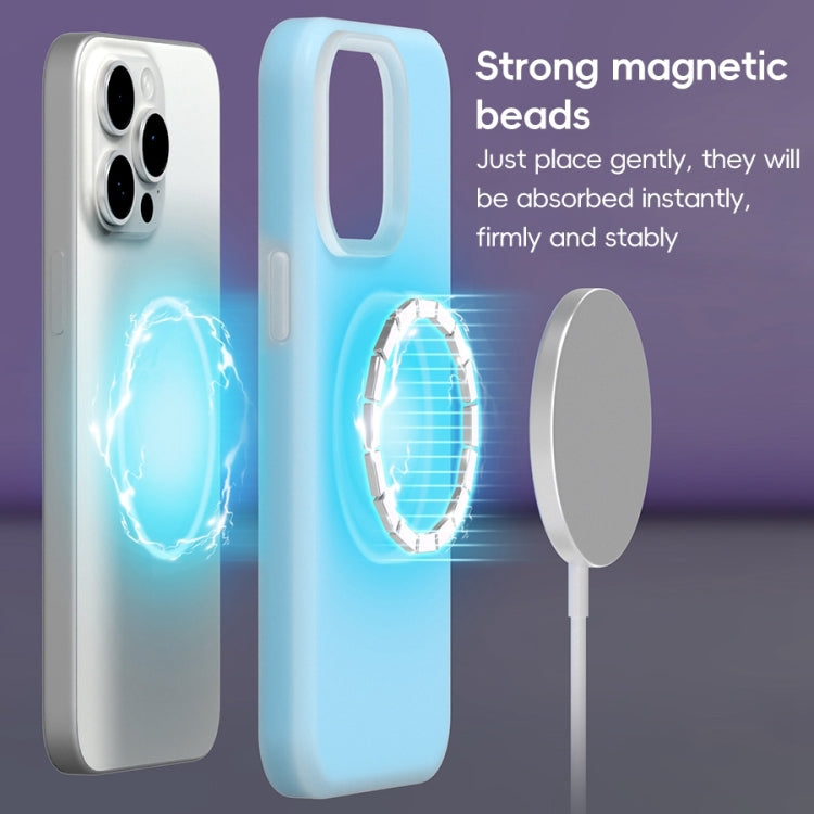 For iPhone 16 Plus Jelly Liquid Silicone MagSafe Magnetic Phone Case(Berry Powder) - iPhone 16 Plus Cases by buy2fix | Online Shopping UK | buy2fix