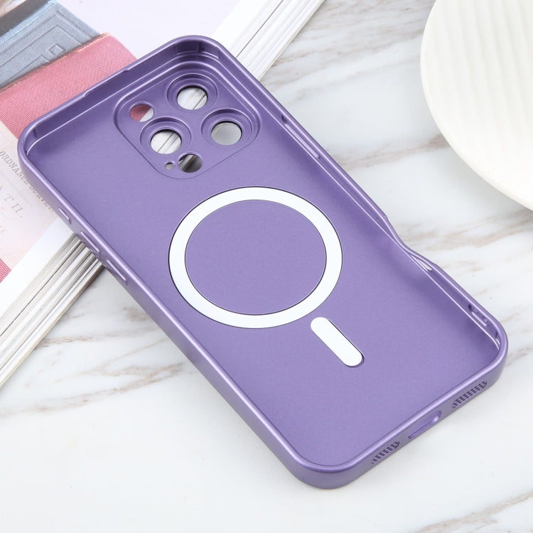 For iPhone 16 Pro Max Liquid TPU Silicone Solid Color MagSafe Phone Case(Purple) - iPhone 16 Pro Max Cases by buy2fix | Online Shopping UK | buy2fix