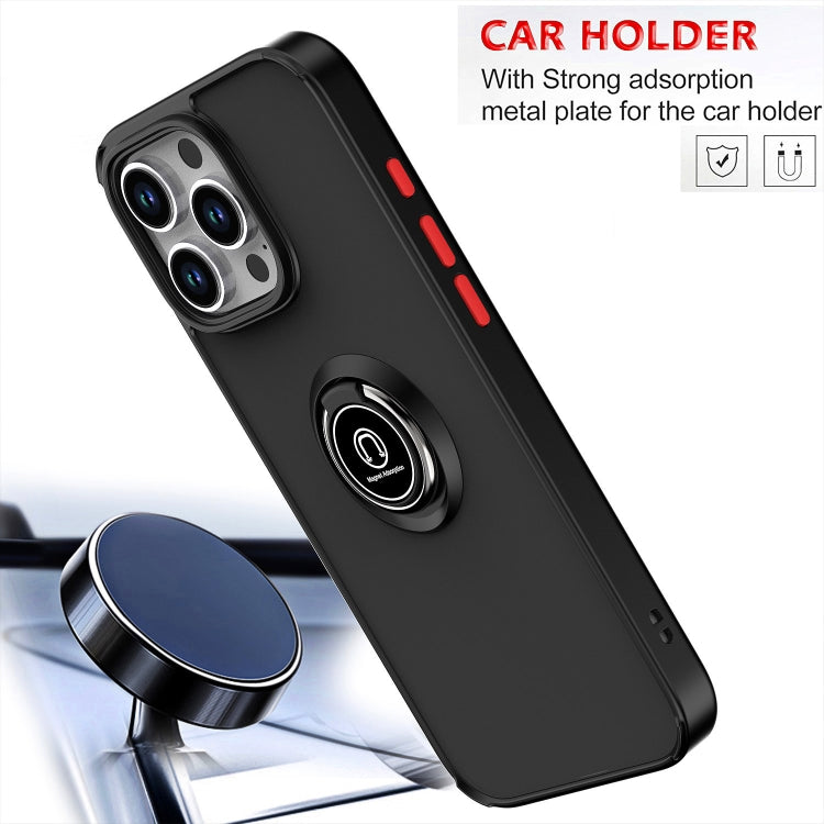 For iPhone 16 Pro Max Q Shadow 1 Series TPU + PC Phone Case with Ring(Black+Red) - iPhone 16 Pro Max Cases by buy2fix | Online Shopping UK | buy2fix