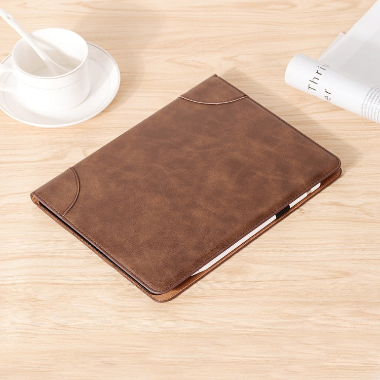 Retro Book Style Leather Tablet Case For iPad Pro 11 2024(Coffee) - iPad Pro 11 2024 Cases by buy2fix | Online Shopping UK | buy2fix