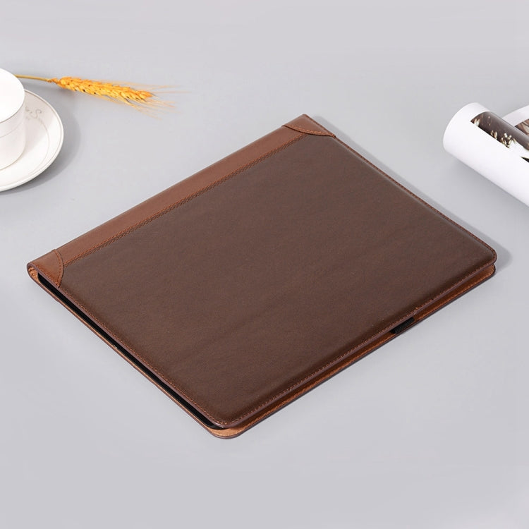 For iPad Pro 13 2024 Book Style Stitching Leather Tablet Case(Coffee) - iPad Pro 13 2024 Cases by buy2fix | Online Shopping UK | buy2fix