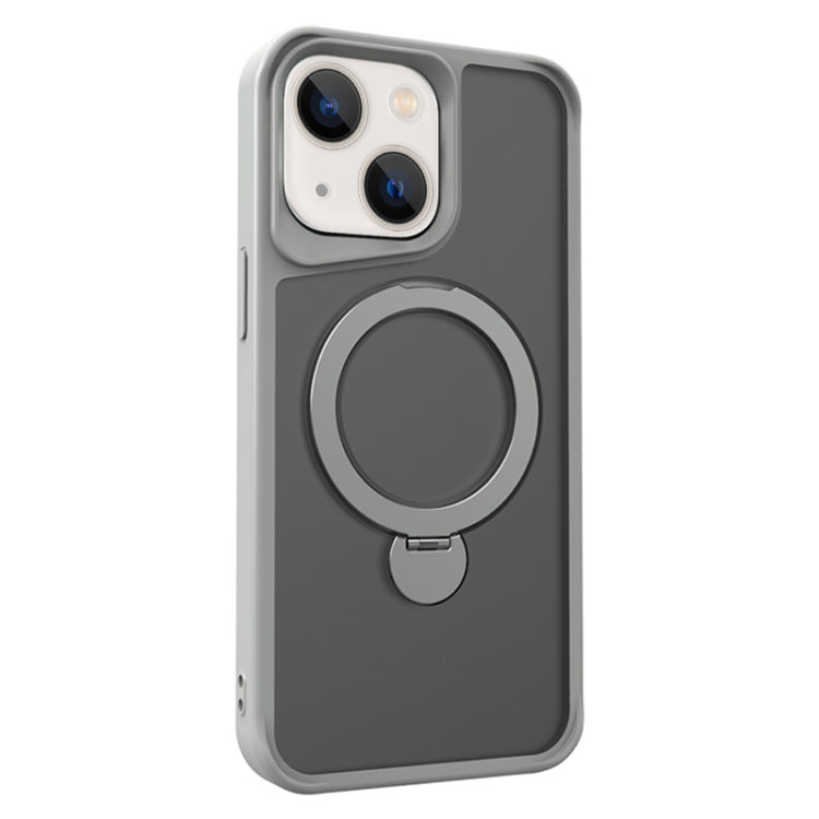 For iPhone 14 / 13 Invisible Fulcrum Holder MagSafe Phone Case(Grey) - iPhone 14 Cases by buy2fix | Online Shopping UK | buy2fix