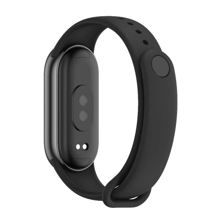 For Xiaomi Smart Band 9 / 8 MIJOBS Metal Buckle Solid Color Silicone Watch Band(Black) - Watch Bands by MIJOBS | Online Shopping UK | buy2fix