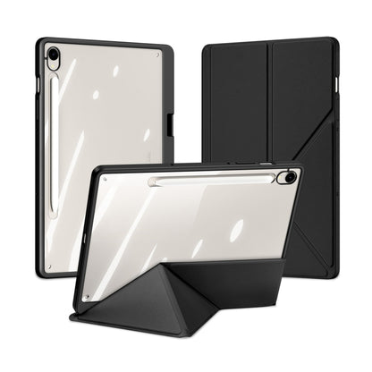 For Samsung Galaxy Tab S9 / S9 FE DUX DUCIS Magi Series Smart Leather Tablet Case(Black) - Galaxy Tab S9 Cases by DUX DUCIS | Online Shopping UK | buy2fix