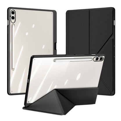 For Samsung Galaxy Tab S9+ / S9 FE+ DUX DUCIS Magi Series Smart Leather Tablet Case(Black) - Galaxy Tab S9+ Cases by DUX DUCIS | Online Shopping UK | buy2fix