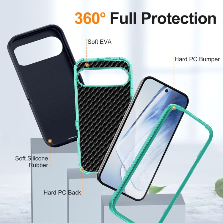 For Google Pixel 9 Pro Life Waterproof Rugged PC + Silicone Phone Case(Dark Blue + Light Blue) - Google Cases by buy2fix | Online Shopping UK | buy2fix