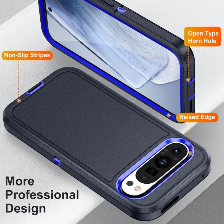 For Google Pixel 9 Life Waterproof Rugged PC + Silicone Phone Case(Dark Blue + Royal Blue) - Google Cases by buy2fix | Online Shopping UK | buy2fix