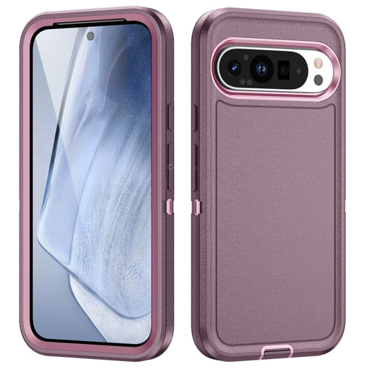 For Google Pixel 9 Life Waterproof Rugged PC + Silicone Phone Case(Purple + Pink) - Google Cases by buy2fix | Online Shopping UK | buy2fix