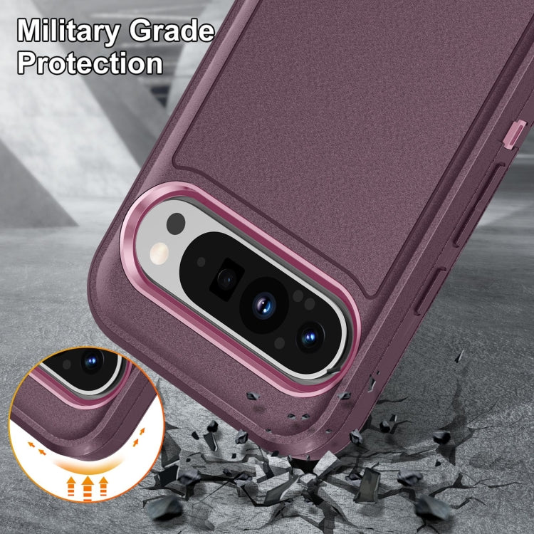 For Google Pixel 9 Life Waterproof Rugged PC + Silicone Phone Case(Purple + Pink) - Google Cases by buy2fix | Online Shopping UK | buy2fix