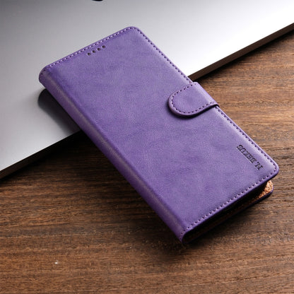 For iPhone SE 2024 N.BEKUS CSJ-P1 Solid Color Leather Phone Case(Purple) - More iPhone Cases by N.BEKUS | Online Shopping UK | buy2fix