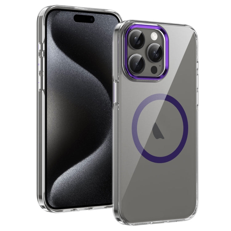 For iPhone 16 Pro Ice Feel HD Transparent MagSafe PC Full Coverage Phone Case(Purple) - iPhone 16 Pro Cases by buy2fix | Online Shopping UK | buy2fix