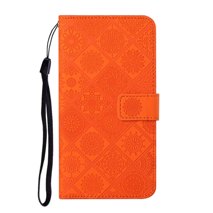 For Samsung Galaxy S25+ 5G Ethnic Style Embossed Pattern Leather Phone Case(Orange) - Galaxy S25+ 5G Cases by buy2fix | Online Shopping UK | buy2fix