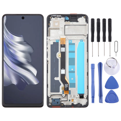 For Tecno Spark 20 Pro 4G KJ6 OEM LCD Screen Digitizer Full Assembly With Frame - LCD Screen by buy2fix | Online Shopping UK | buy2fix