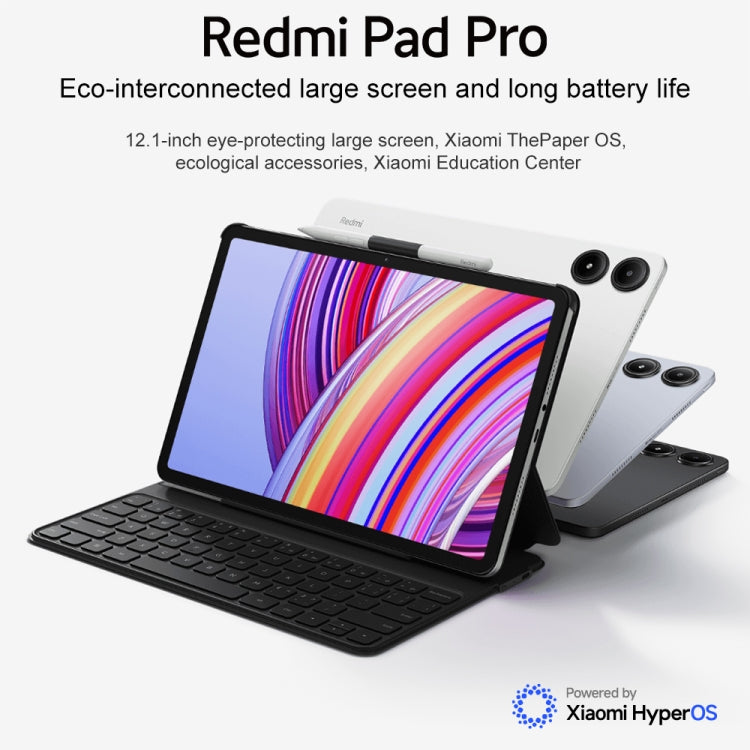 [HK Warehouse] Xiaomi Redmi Pad Pro 12.1 inch Tablet PC Global, 8GB+256GB, HyperOS Qualcomm Snapdragon 7s Gen2 Octa Core, 10000mAh Battery(Black) - Other by Xiaomi | Online Shopping UK | buy2fix