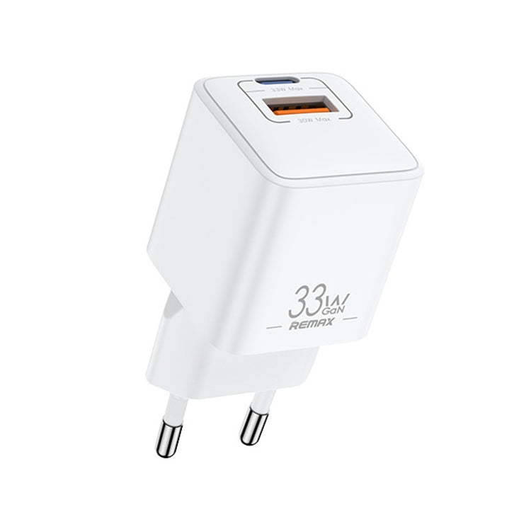 REMAX RP-U26 33W USB+USB-C / Type-C GaN Fast Charging Charger, Specification:EU Plug(White) - USB Charger by REMAX | Online Shopping UK | buy2fix