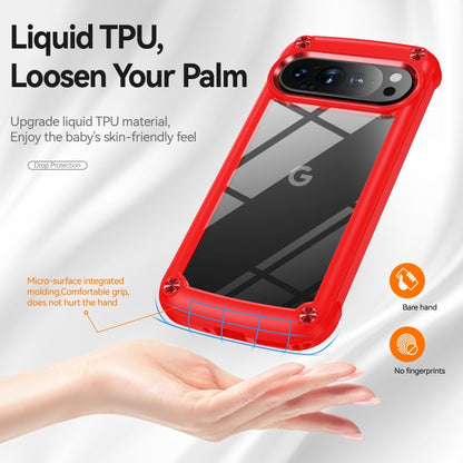 For Google Pixel 9 Pro XL TPU + PC Lens Protection Phone Case(Red) - Google Cases by buy2fix | Online Shopping UK | buy2fix