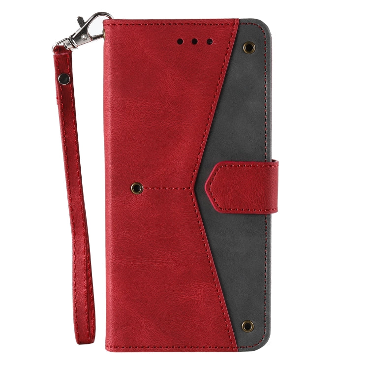 For Google Pixel 9 Pro XL Nail Skin Feel Stitching Calf Texture Leather Phone Case(Red) - Google Cases by buy2fix | Online Shopping UK | buy2fix