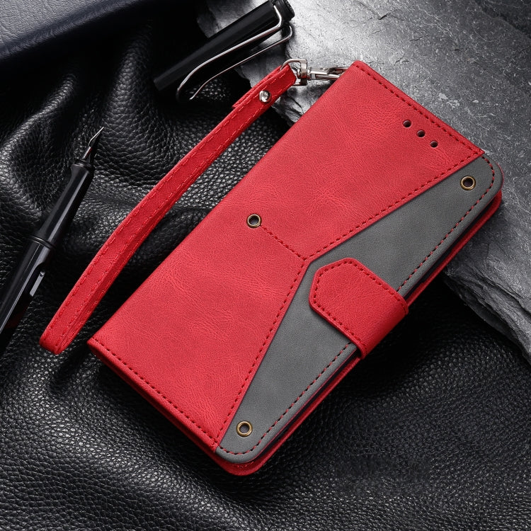 For Google Pixel 9 / 9 Pro Nail Skin Feel Stitching Calf Texture Leather Phone Case(Red) - Google Cases by buy2fix | Online Shopping UK | buy2fix