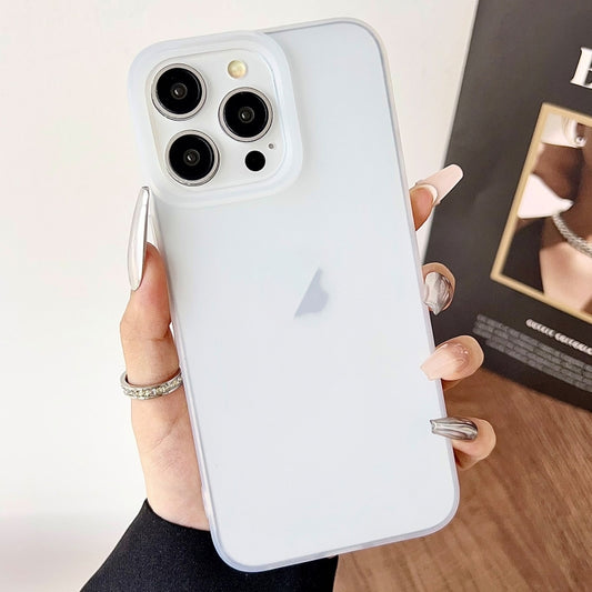 For iPhone 16 Pro Frosted Translucent TPU Full Coverage Phone Case(White) - iPhone 16 Pro Cases by buy2fix | Online Shopping UK | buy2fix