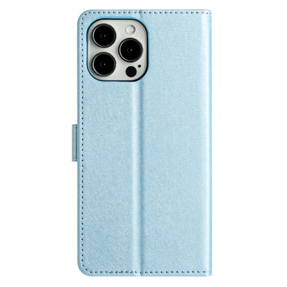 For iPhone 16 Pro Max Silk Texture Horizontal Flip Leather Phone Case(Light Blue) - iPhone 16 Pro Max Cases by buy2fix | Online Shopping UK | buy2fix