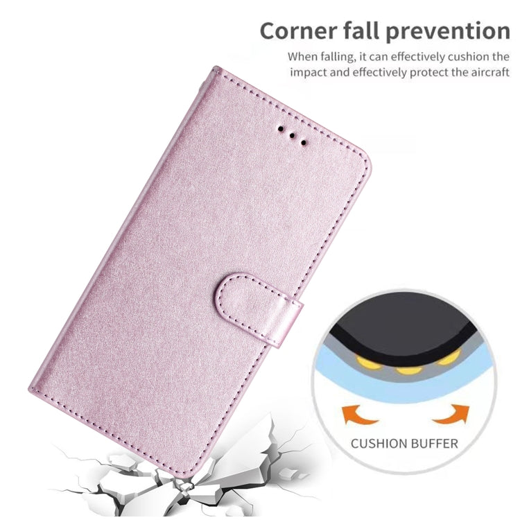 For iPhone 16 Silk Texture Horizontal Flip Leather Phone Case(Rose Pink) - iPhone 16 Cases by buy2fix | Online Shopping UK | buy2fix