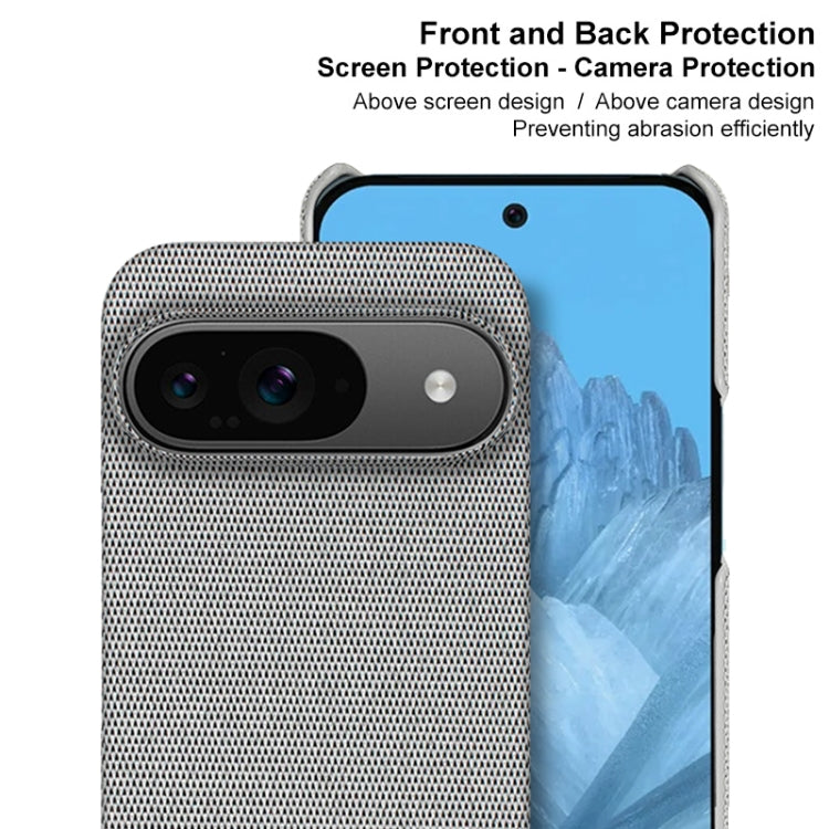 For Google Pixel 9 / 9 Pro imak Ruiyi Series Cloth Texture PU + PC Phone Case(Light Grey) - Google Cases by imak | Online Shopping UK | buy2fix