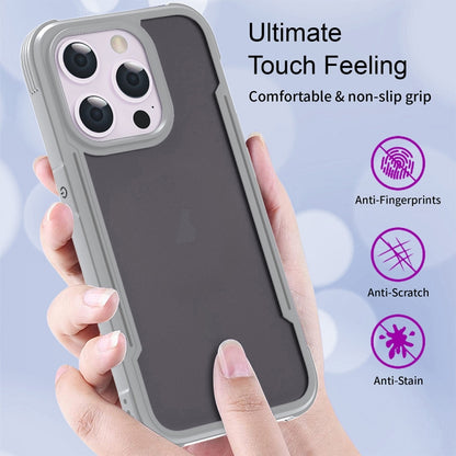 For iPhone 16 Skin Feel Frosted PC Hybrid TPU Phone Case(Grey) - iPhone 16 Cases by buy2fix | Online Shopping UK | buy2fix