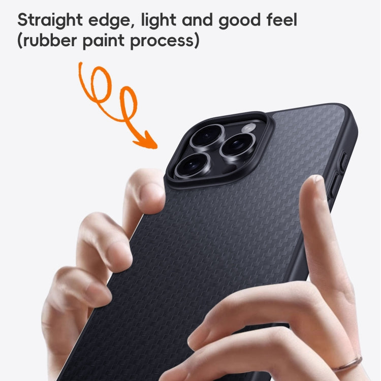 For iPhone 16 Carbon Fiber Kevlar MagSafe Magnetic Phone Case(Black) - iPhone 16 Cases by buy2fix | Online Shopping UK | buy2fix