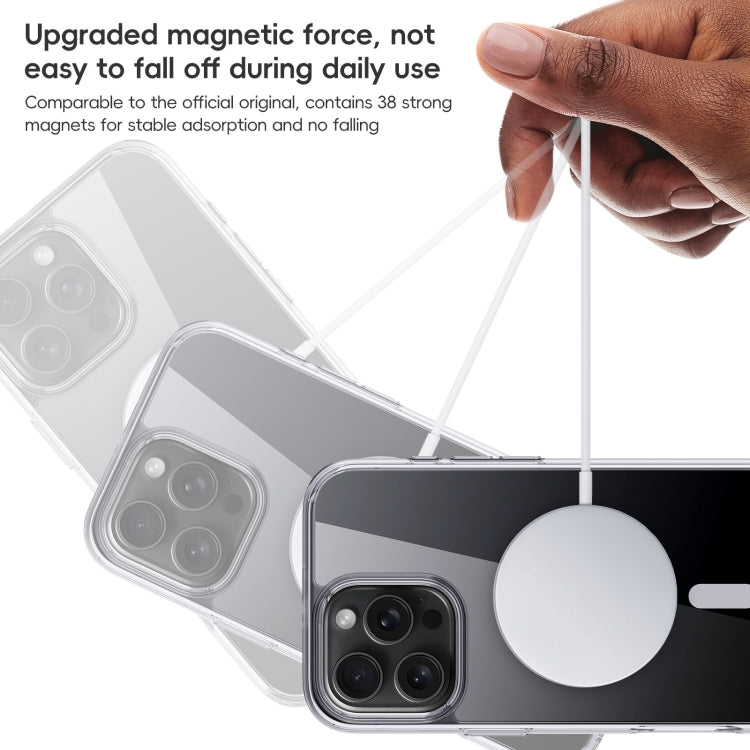 For iPhone 16 Plus Crystal Clear MagSafe Magnetic Phone Case(Transparent Black) - iPhone 16 Plus Cases by buy2fix | Online Shopping UK | buy2fix