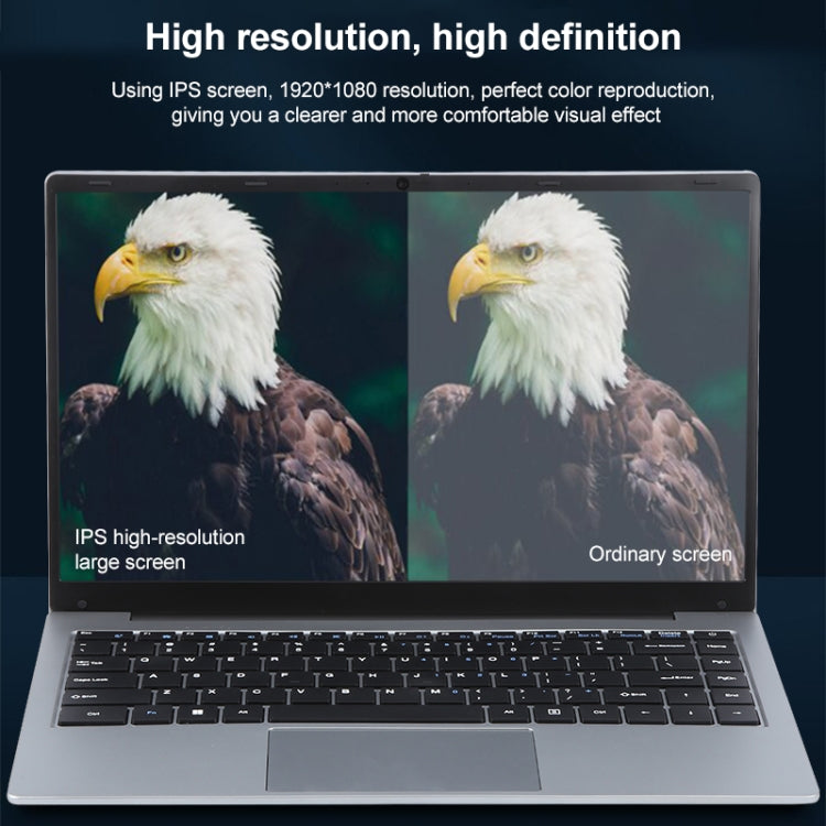 14 inch Windows 11 Laptop, 8GB+256GB, Gen 4th Intel Core i3 CPU, 180 Degree Rotation Axis(Silver) - Others by buy2fix | Online Shopping UK | buy2fix