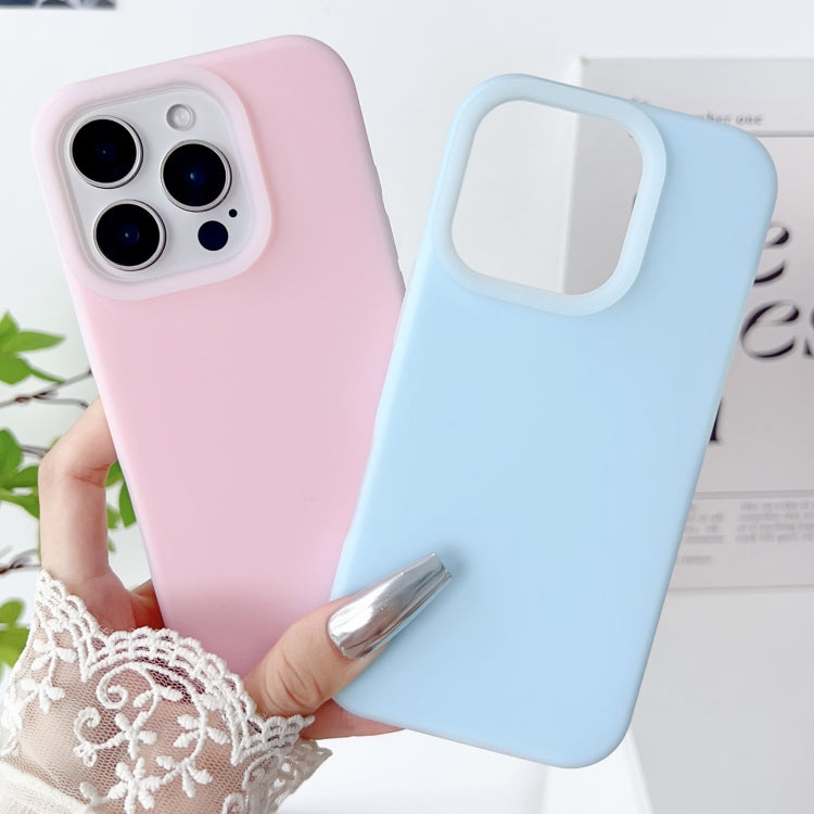 For iPhone 16 PC Hybrid Liquid Silicone Jelly Phone Case(White) - iPhone 16 Cases by buy2fix | Online Shopping UK | buy2fix