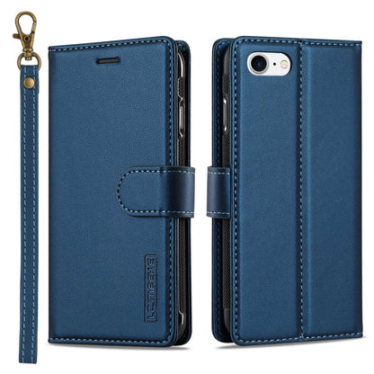 For iPhone 7 / 8 / SE 2020 2022 LC.IMEEKE L2 Series Detachable Magsafe PU Phone Case with Lanyard(Blue) - iPhone SE 2022 / 2020 / 8 / 7 Cases by LC.IMEEKE | Online Shopping UK | buy2fix